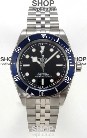 Tudor Black Bay 41 Black Dial Blue Bezel Jubilee Super Clone Watch 