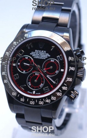 Rolex Cosmograph Project X Editions Black Out Daytona Swiss Replica Watch in Black Dial