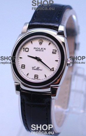 Rolex Cellini Cestello Ladies Swiss Watch in White Dial