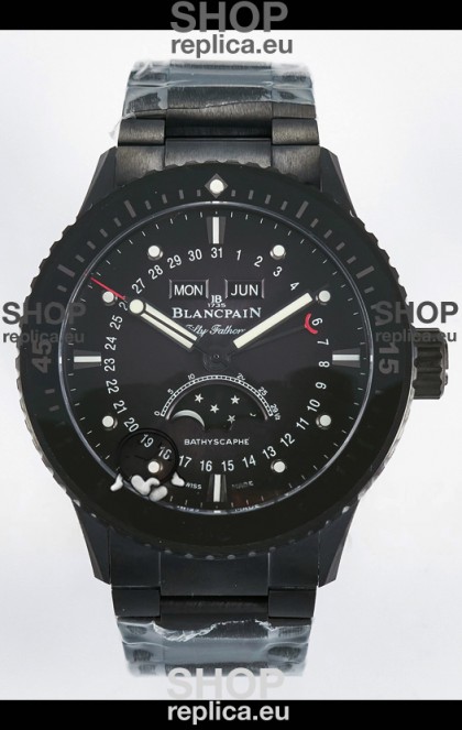 Blancpain Bathyscaphe Ceramic Casing Superclone Watch in Black Dial 