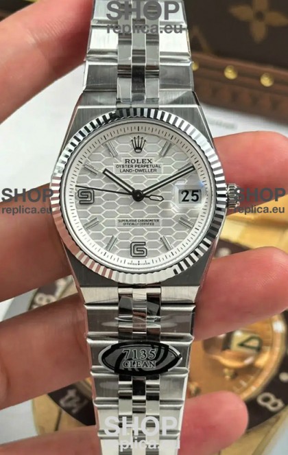 Rolex Land-Dweller 127234 Steel Honeycomb 36MM Swiss Replica Watch 