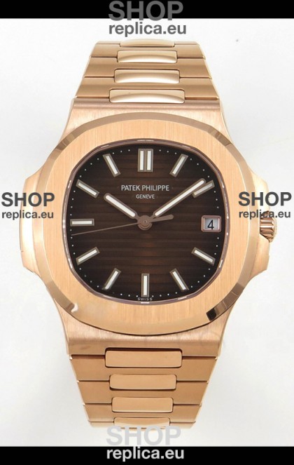 Patek Philippe Super Clone Nautilus 5711/1R-001 in Rose Gold Brown Dial