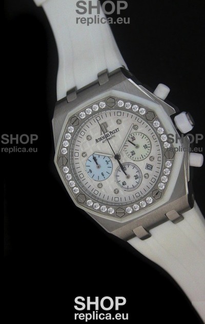 Audemars Piguet Royal Oak Offshore Lady Alinghi Swiss Watch in White Dial