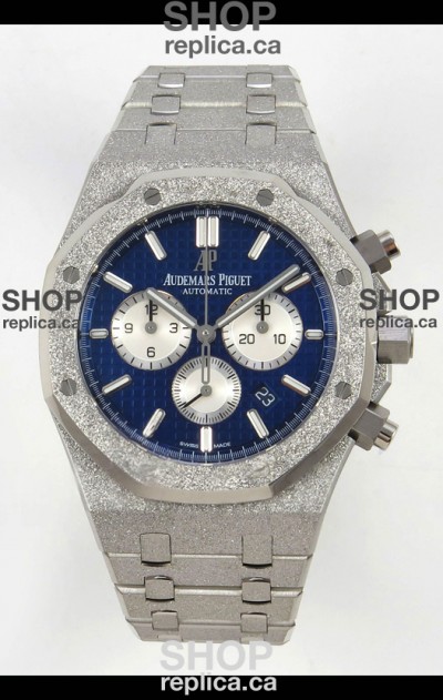 Royal Oak Chrono 26331 Frosted White Gold Blue Dial Super Clone Watch 