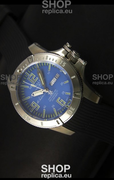 Ball Hydrocarbon Spacemaster Automatic Day Date Rubber Strap in Blue Dial - Original Citizen Movement 