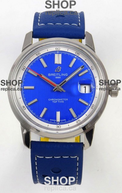 Top Time B31 38mm Blue Dial Red Seconds Hands Super Clone Watch 