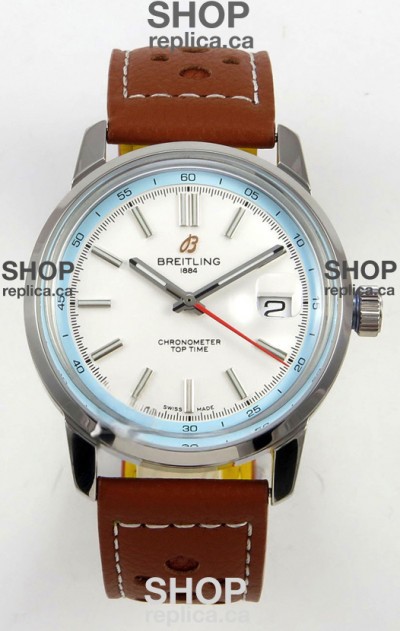 Top Time B31 38mm White Dial Red Seconds Hands Super Clone Watch 
