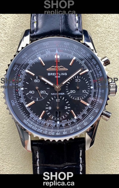 Breitling Navitimer B01 Chronograph 43 Black Dial Super Clone Watch 