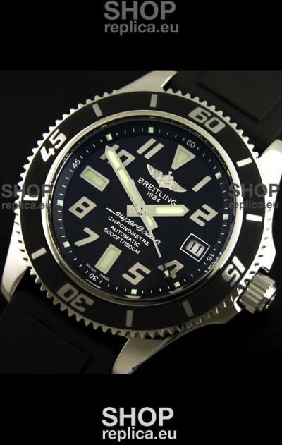 Breitling Superocean Swiss Replica Watch in Black Dial - Ultimate Mirror Replica