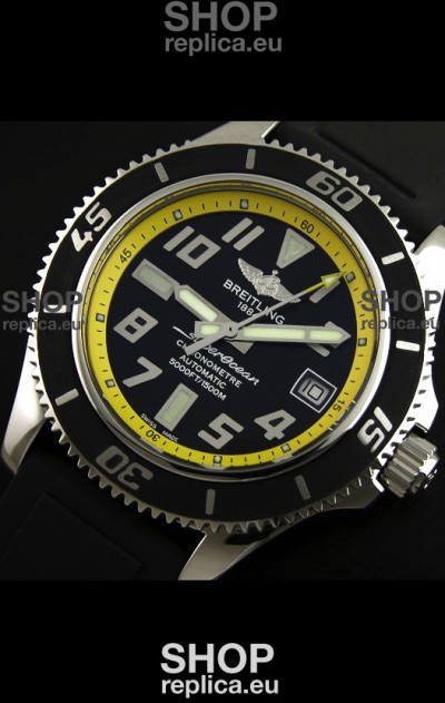 Breitling Superocean Swiss Replica Watch in Black Dial - Ultimate Mirror Replica