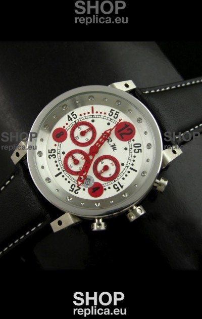 B.R.M.0011G6 Japanese Replica Quartz Watch in White&Red Dial