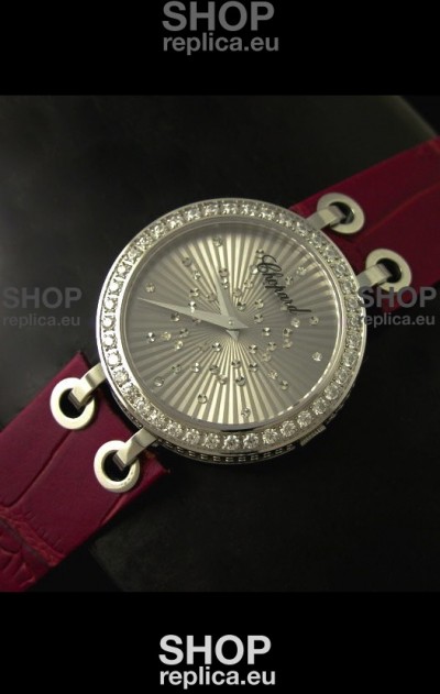 Chopard Xtravaganza Ladies Japanese Replica Watch in Silver Dial