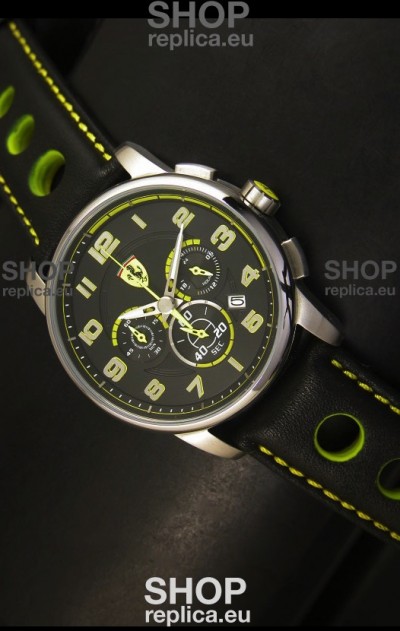 Scuderia Ferrari Heritage Chronograph Watch in Steel Case 
