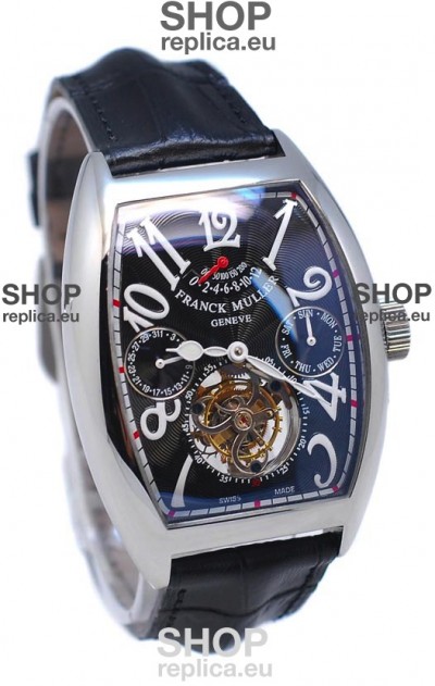 Franck Muller Casablanca Calender Tourbillon Swiss Watch in Black Dial