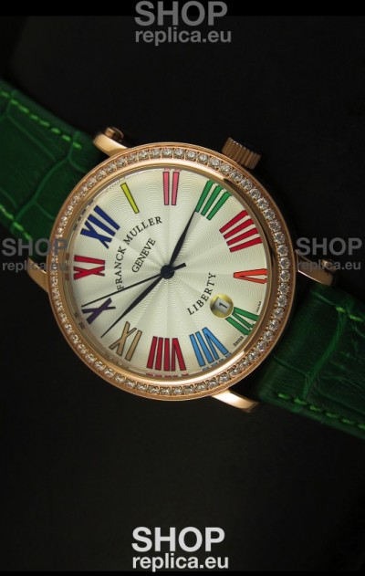 Franck Muller Master of Complications Liberty Japanese Watch in Green Strap