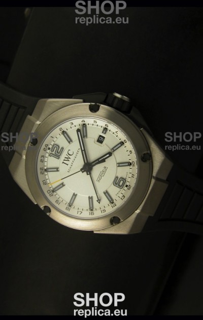 IWC Ingenieur Full Titanium Swiss Replica Watch in White Dial