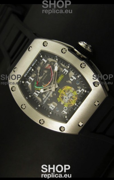 Richard Mille RM002 Power Reserve Tourbillon Swiss Replica Watch in Steel Case