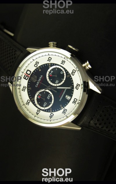 Tag Heuer Carrera Calibre 36 Flyback Black Dial Replica Watch - Quartz Movement