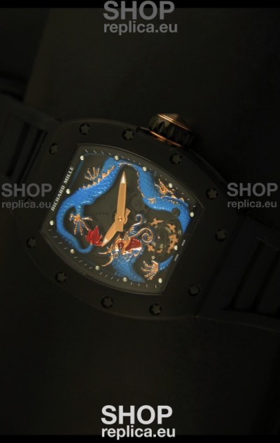 Richard Mille RM057 Tourbillon Jackie Chan Swiss Replica Watch in PVD Case