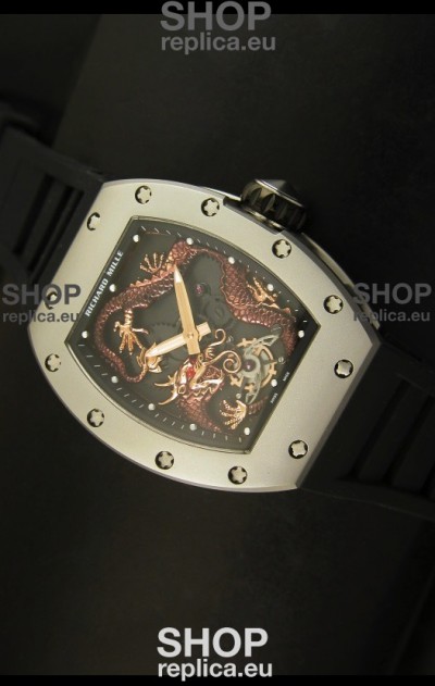 Richard Mille RM057 Tourbillon Jackie Chan Swiss Replica Watch in Titanium Case