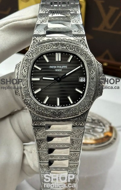 Patek Philippe Nautilus 5711/1500A Black Dial Children Action Super Clone Watch 