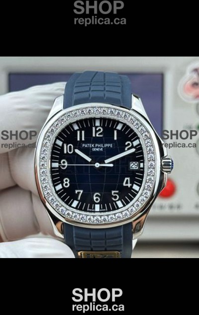 Patek Philippe Aquanaut 5167 Blue Dial/Strap Diamonds Bezel Super Clone Watch 