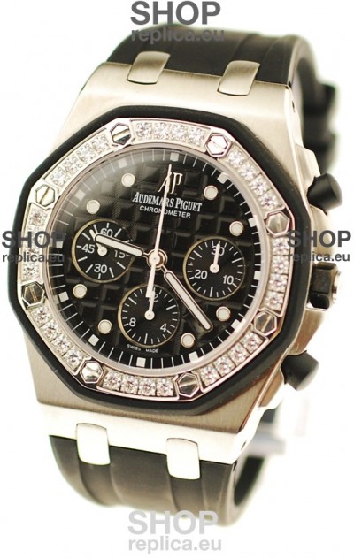 Audemars Piguet Royal Oak Offshore Alinghi Limited Edition Swiss Replica Watch in Diamond Bezel