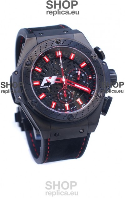 Hublot Big Bang F1 Edition King Power Swiss Replica Black Ceramic Watch