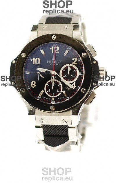 Hublot Big Bang Swiss Replica Watch in Steel/Rubber Strap