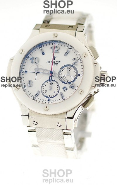 Hublot Big Bang Swiss Replica Watch in Steel/Rubber Strap