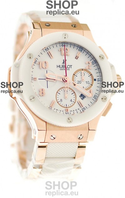 Hublot Big Bang 18K Pink Gold Casing Swiss Watch 