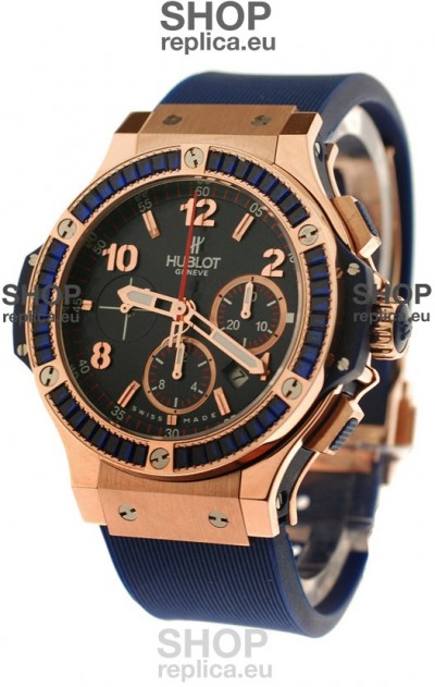 Hublot Big Bang Dark Blue Tutti Fruitti Watch in Purple Diamonds