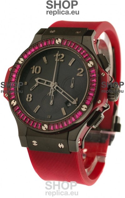 Hublot Black Big Bang Red Tutti Frutti Swiss Replica Watch
