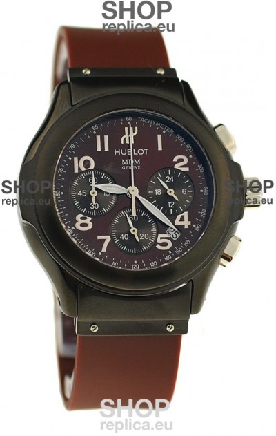 Hublot MDM Chronograph Swiss Replica Watch in PVD Casing