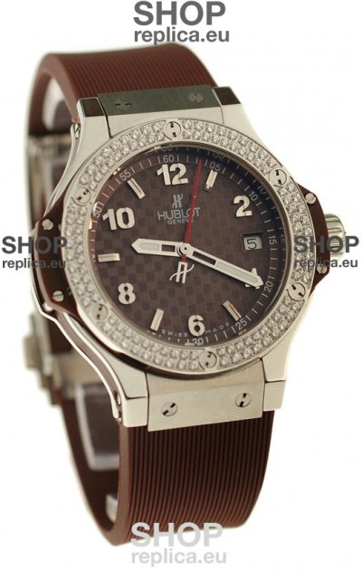 Hublot Big Bang King Cappuccino Diamonds Swiss Replica Quartz Watch