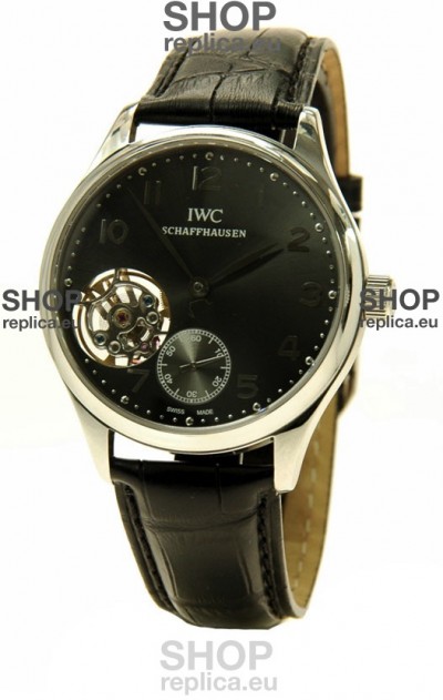IWC Portuguese Tourbillon Swiss Replica Watch in Grey Dial