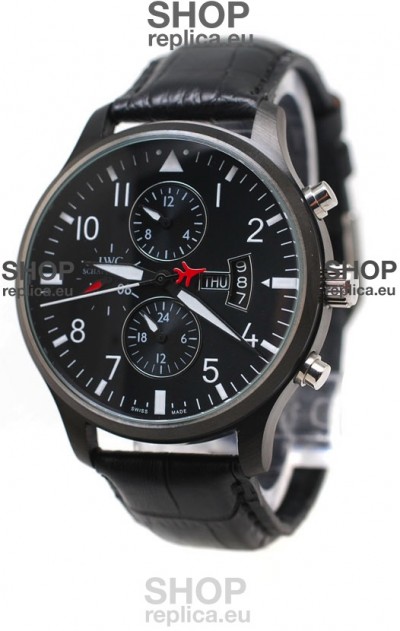 IWC Pilot Spitfire Automatic Japanese PVD Watch in Black 