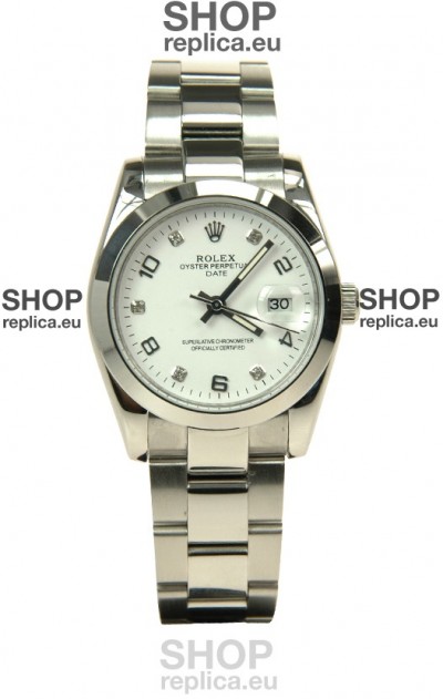 Rolex DateJust Mid-Sized Japanese Replica Silver Watch