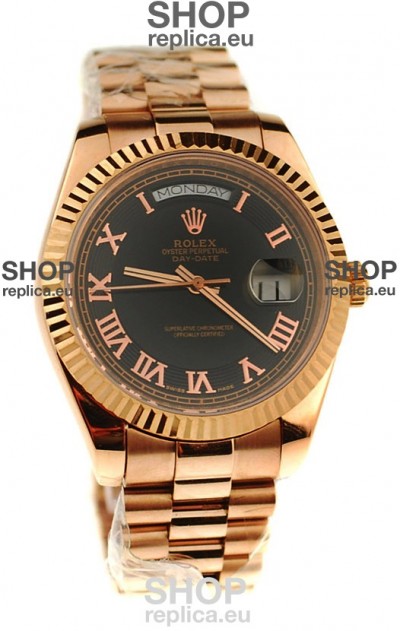 Rolex Day Date Pink Gold Swiss Replica Watch