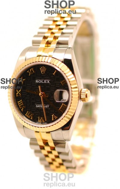 Rolex DateJust Mid-Sized Swiss Replica Two Tone Watch