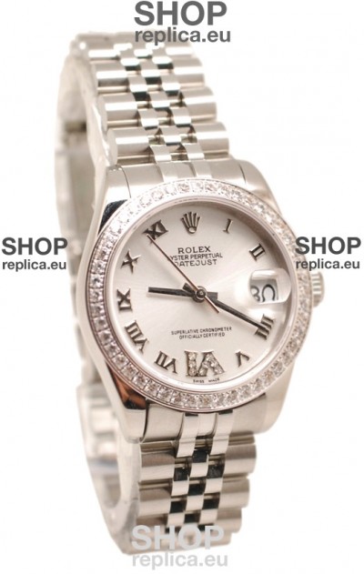 Rolex Oyster Perpetual Datejust Diamonds VI Japanese Replica Watch -36MM