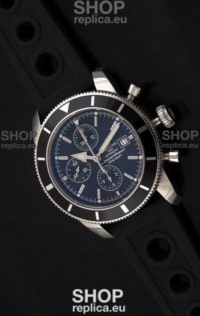 Breitling Superocean Swiss Replica Watch in Black Dial