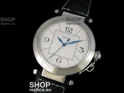 Cartier Pasha de Swiss Replica Automatic Watch in White Dial