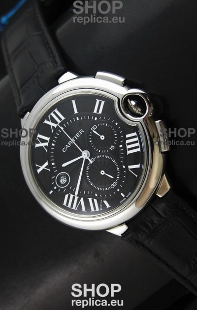 Cartier Ballon de Japanese Replica Watch in Black Dial