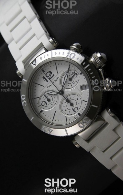 Cartier Pasha de Ladies Replica Watch in White Dial