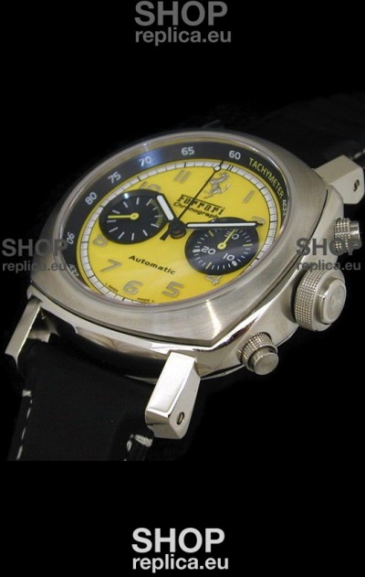 Ferrari Granturismo Swiss Replica Watch in Yellow Dial