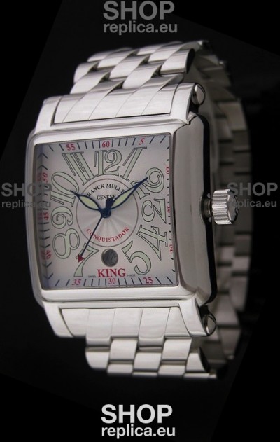 Franck Muller Consquistador Swiss Replica Watch in Silver White Dial