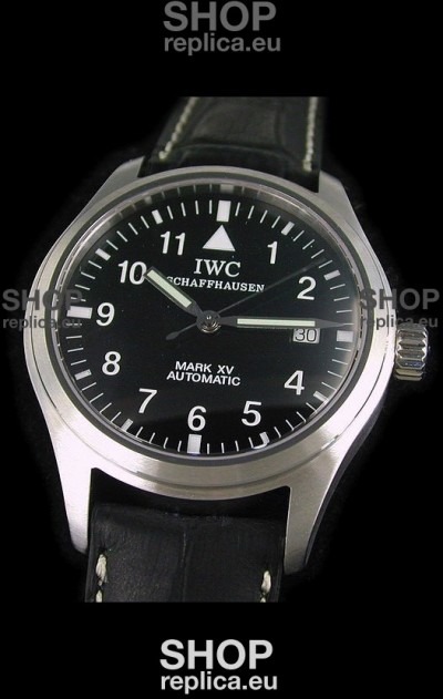IWC Pilot MARK-XV Swiss Replica Watch in Black