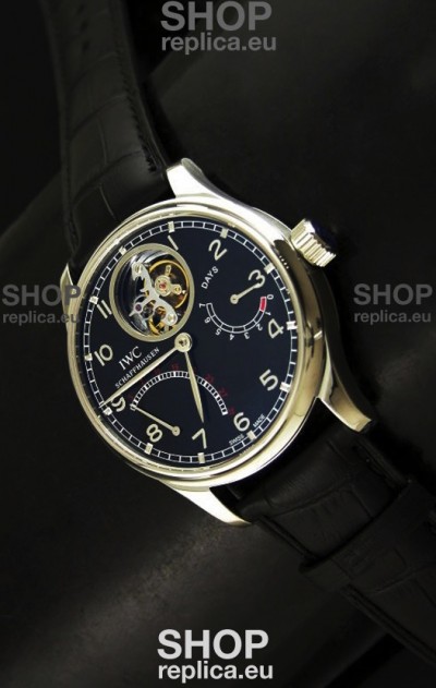 IWC Portugese Mystere TourbillonSwiss Replica Watch in Black Dial
