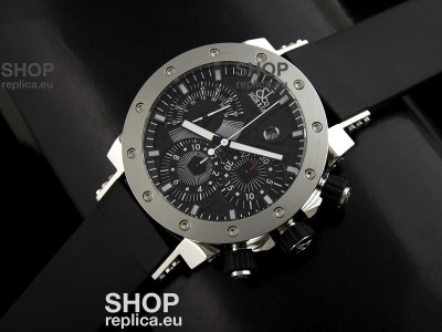 Jacob and Co EPIC II Swiss Watch in Black Carbon Dial